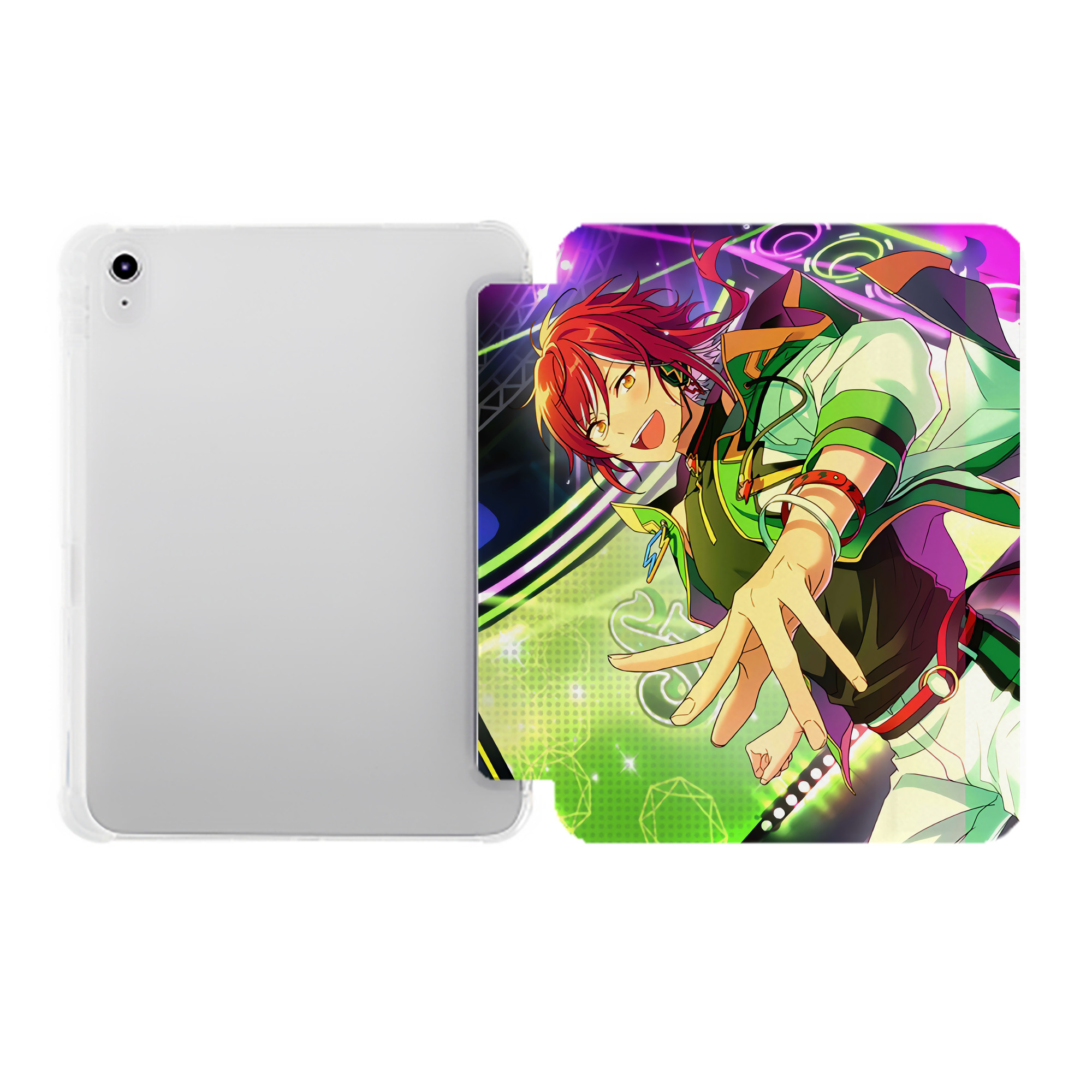 （画像用） あんさんぶるスターズ! Ensemble Stars IPad ケース ペン収納付き 三つ折りスタンド PUレザー×シリコン 対応機種9.5/10.5/10.9インチ